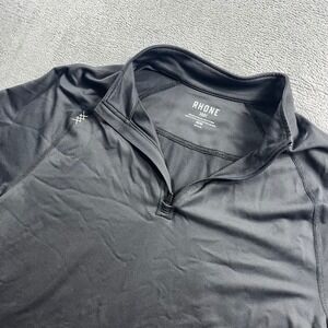 Rhone Mens Black Quarter Zip Pullover Activewear Shirt Style 101467 Size Medium